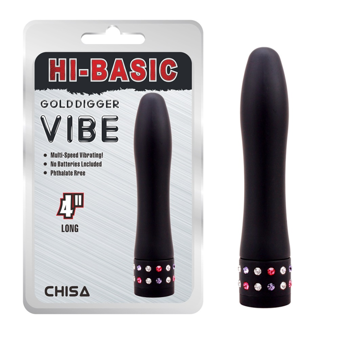 Віброкуля зі стразами Chisa Hi-Basic, чорний