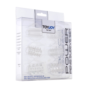 Набір насадок на пеніс ToyJoy Power Penis Sleeve Set, прозорий