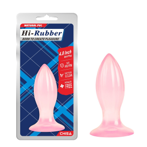 Пробка анальна на присосці Chisa Hi-Rubber Butt Plug. рожевий