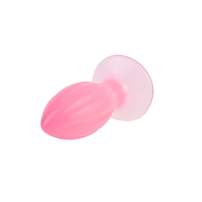 Пробка анальна на присосці Chisa Hi-Rubber Butt Plug. рожевий