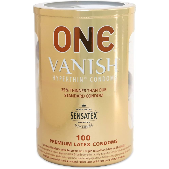 Набір супертонких презервативів латексних ONE Vanish Hyperthin (ціна за упаковку, 100 шт.)