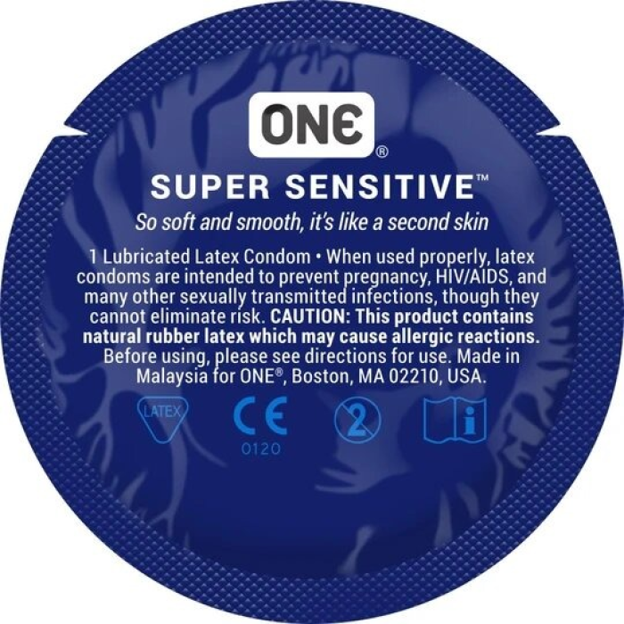 Набір гладких ультратонких латексних презервативів ONE Super Sensitive (ціна за упаковку, 100 шт.)