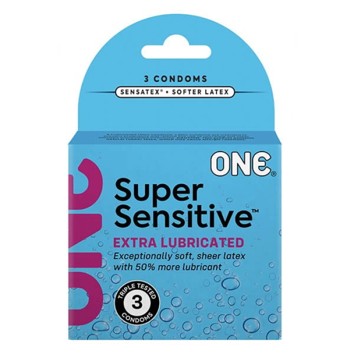 Презервативи супертонкі латексні ONE Super Sensitive (ціна за упаковку, 3 шт.)
