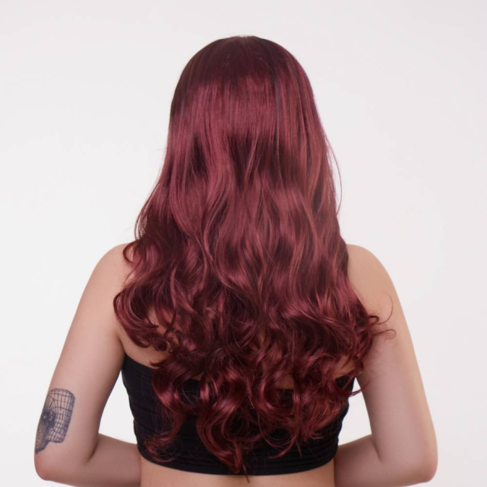Перука довга хвиляста Fetish Hair балаяж бордо, 65 см