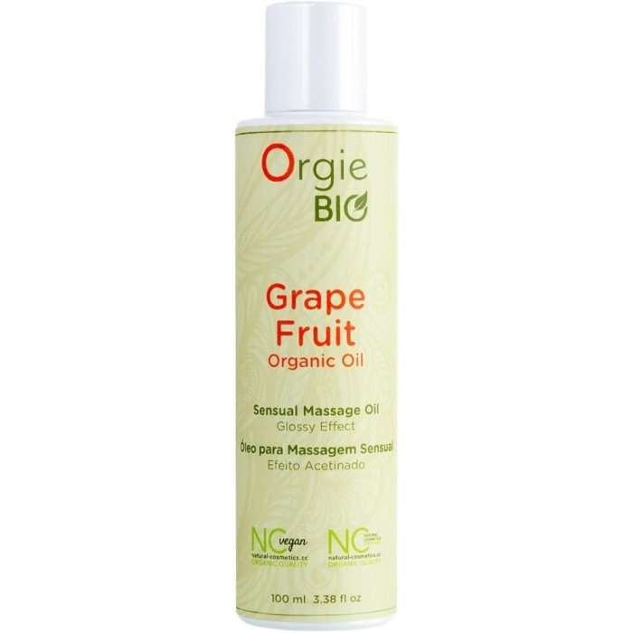 Органічне масажне масло з дозатором ORGIE GRAPEFRUIT з ароматом грейпфрута, 100 мл