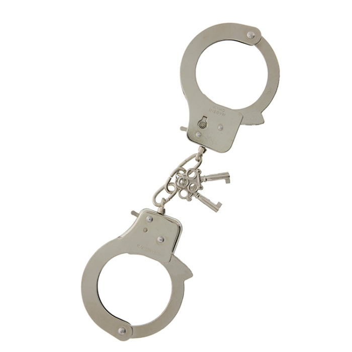 Металеві великі наручники з ключами Dream Toys Metal Сuffs, сріблясті