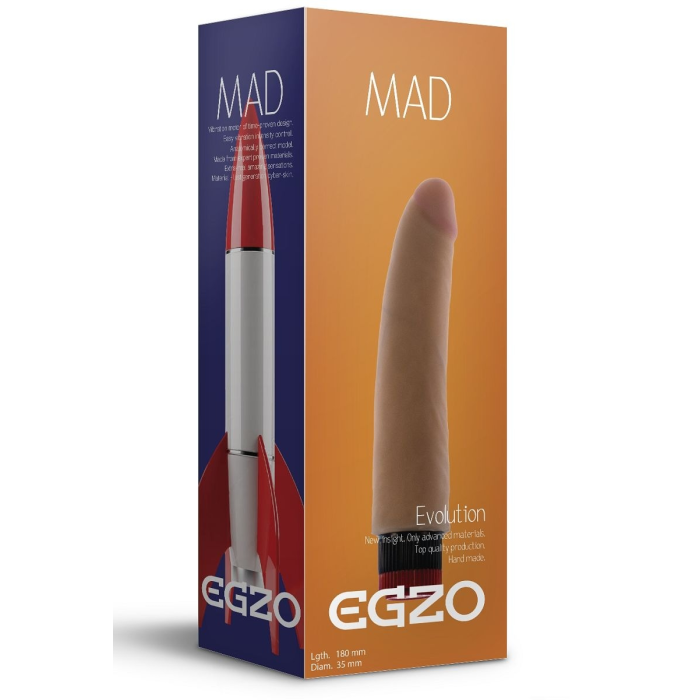 Вібратор реалістичний EGZO MAD Ciberskin Excitable Lover на батарейках