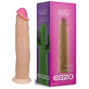 Фалоімітатор реалістичний EGZO Mad Evolution Ciberskin Great Lover на присосці, тілесний