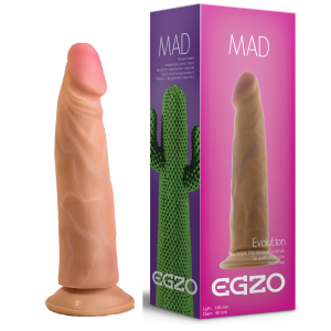 Фалоімітатор реалістичний EGZO Mad Evolution Ciberskin Keen Lover на присосці, тілесний