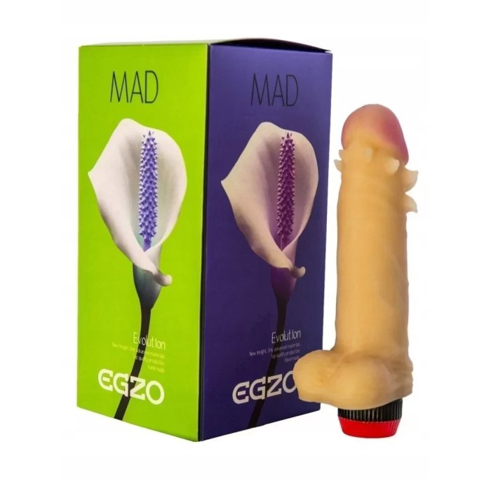 Вібратор із вусиками EGZO MAD Ciberskin Special Lover на батарейках