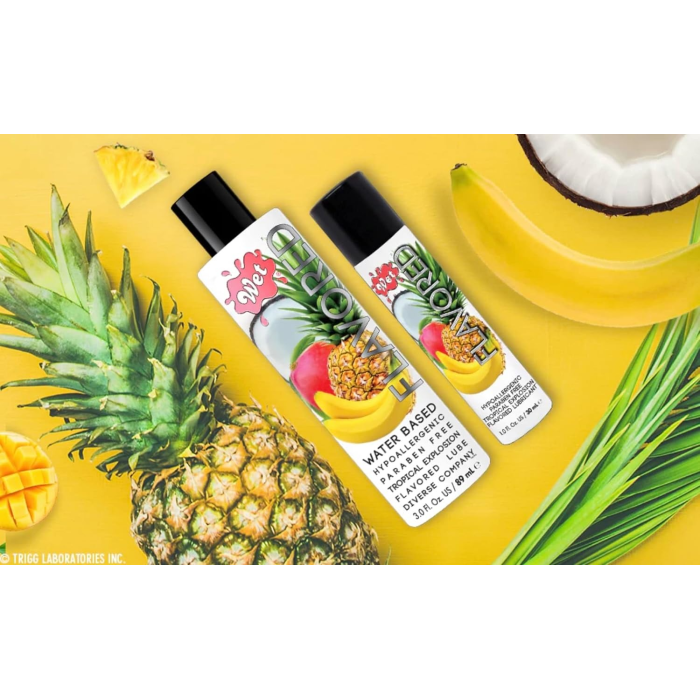 Їстівний лубрикант Wet Flavored Tropical Fruit Explosion (смак тропік) 89 мл
