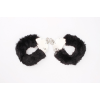 Наручники металеві Chisa Hi-Basic Fur-lined Handcuffs з чорним хутром