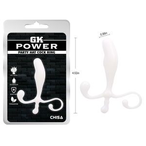 Стимулятор простати Chisa GK Power Party з анатомічним рельєфом, білий
