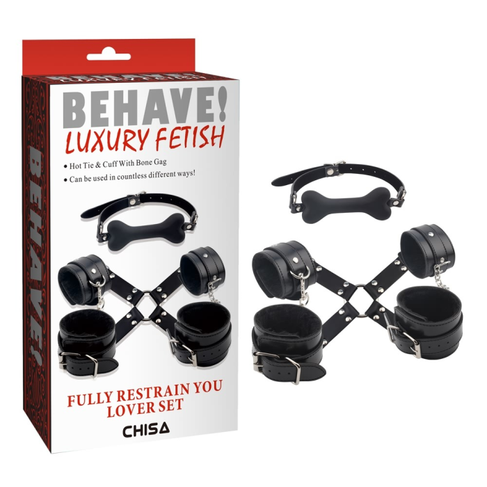 Набір БДСМ Chisa Behave!Luxury Fetish 4 предмета, чорний