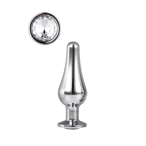 DT21823 анальна пробка конічної форми Dream Toys GLEAMING LOVE SILVER PLEASURE PLUG S