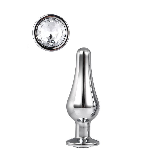 DT21823 анальна пробка конічної форми Dream Toys GLEAMING LOVE SILVER PLEASURE PLUG S
