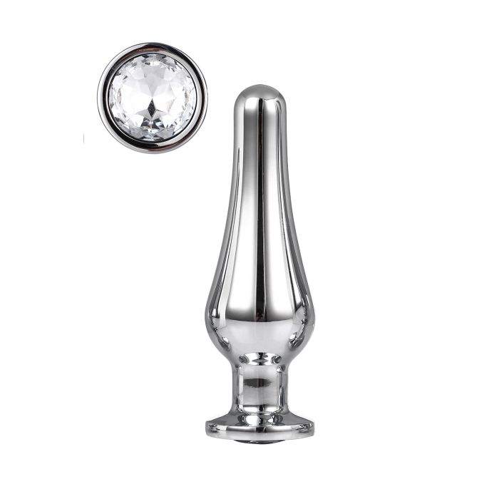 DT21824 анальна пробка конічної форми Dream Toys GLEAMING LOVE SILVER PLEASURE PLUG M