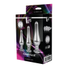 DT21874 набір анальних пробок конічної форми Dream Toys GLEAMING LOVE PLEASURE SET SILVER