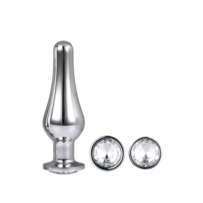 DT21874 набір анальних пробок конічної форми Dream Toys GLEAMING LOVE PLEASURE SET SILVER