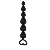 Анальна ялинка сердечка Chisa Black Mont Elite Lover's Beads 17см / 2,5 см
