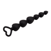 Анальна ялинка сердечка Chisa Black Mont Elite Lover's Beads 17см / 2,5 см
