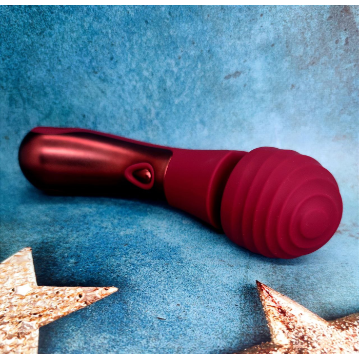 Вібратор мікрофон Dream Toys Dinky Curved Wand Jacky O бордовий