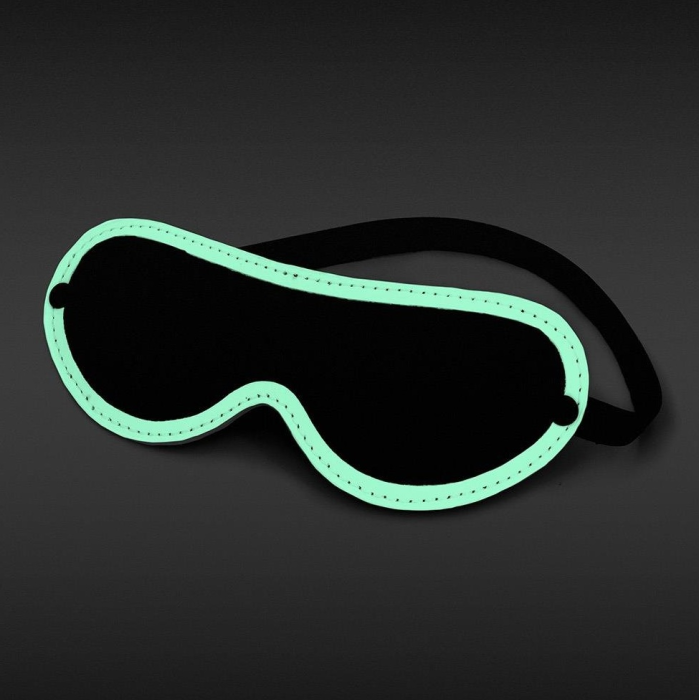 Маска на очі, світиться у темряві NS Novelties GLO BONDAGE BLINDFOLD GREEN