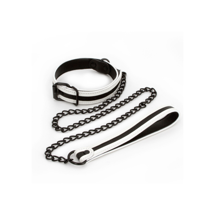 Нашийник з повідцем NS Novelties GLO Bondage Collar And Leash Green світяться в темряві