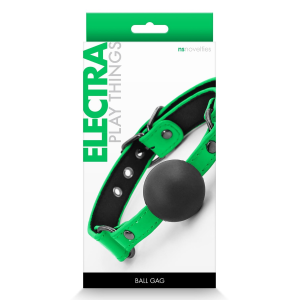 Кляп силіконовий NS Novelties Electra, зелений неон