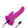 Страпон-кролик з вібрацією та трусиками Happy Rabbit Rechargeable Vibrating Strap-On Harness Set