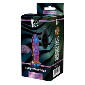 Анальна пробка із вібрацією дворівнева скляна Dream Toys GLAMOUR GLASS