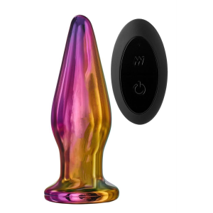 Анальна пробка з вібрацією скляна конусна Dream Toys GLAMOUR GLASS