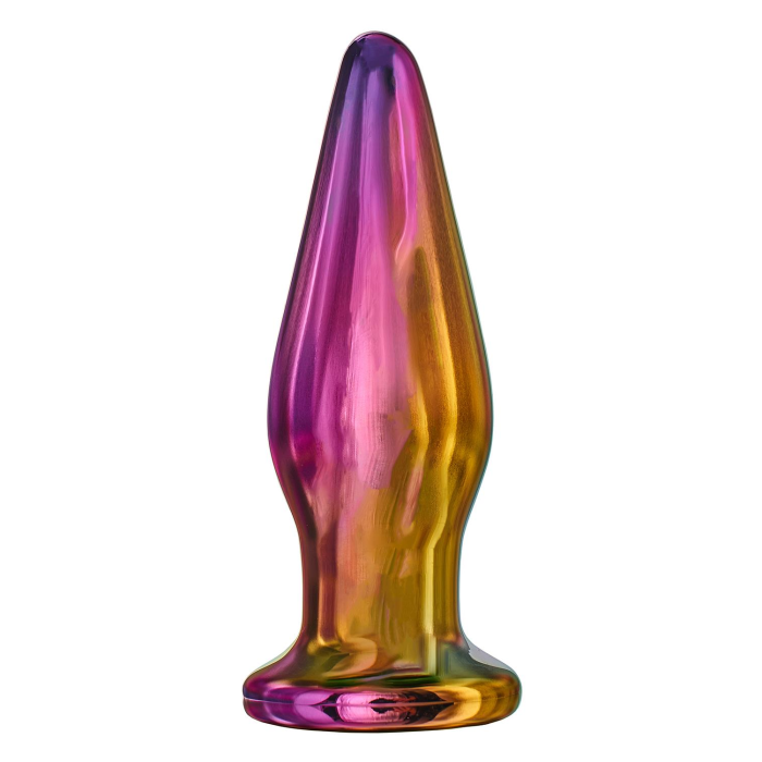 Анальна пробка з вібрацією скляна конусна Dream Toys GLAMOUR GLASS