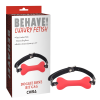 Кляп-кісточка червона Chisa Behave! Doggle Bone Bit Gag з чорним ремінцем