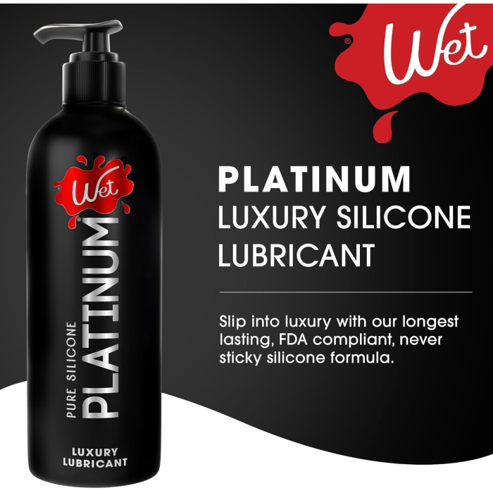 Лубрикант Wet Platinum Premium 475 мл, на силіконовій основі