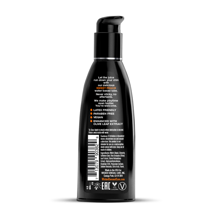 Їстівний лубрикант WICKED AQUA Sweet Peach зі смаком персика, 60 мл