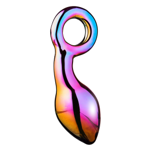 Анальний плаг із боросилікатного скла GLAMOUR GLASS CHUNKY RING PLUG