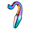 Анальний плаг із боросиліктного скла GLAMOUR GLASS SLEEK ANAL TAIL PLUG