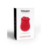 Вакуумний стимулятор клітора у вигляді троянди Toy Joy, силіконовий, червоний