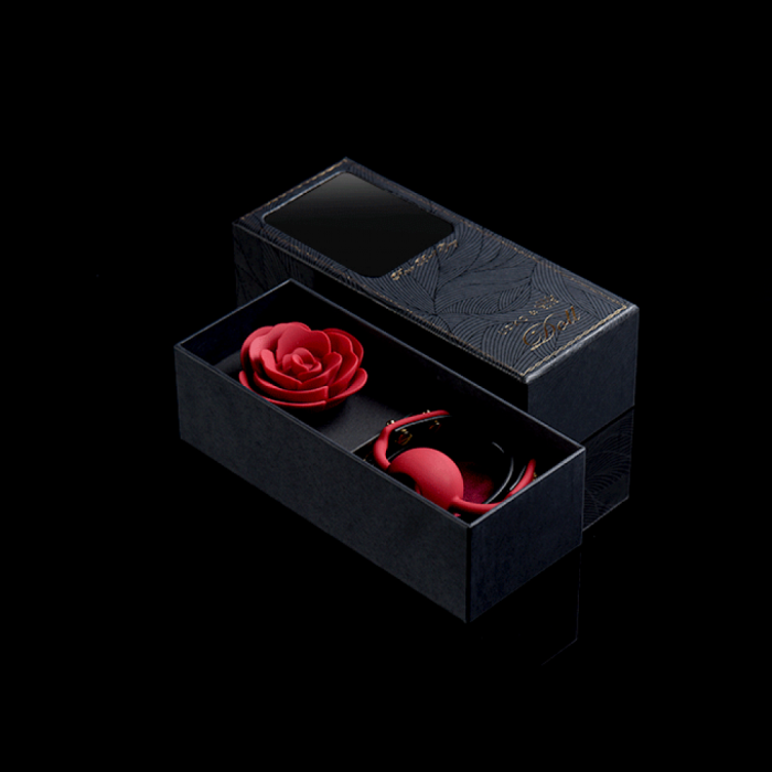 Кляп троянда із силікону та італійської шкіри Rose Ball Gag UPKO
