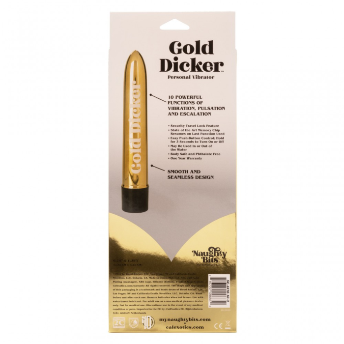 Вібратор Naughty Bits Gold Dicker Vibe