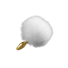 Анальна пробка у вигляді хвоста кролика Upko Rabbit Fur Bunny Tail Small Butt Plug з кролячого хутра