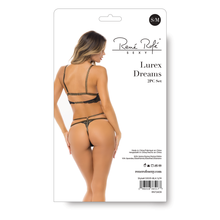 Комплект білизни LUREX DREAMS 2PC SET BLACK, S/M