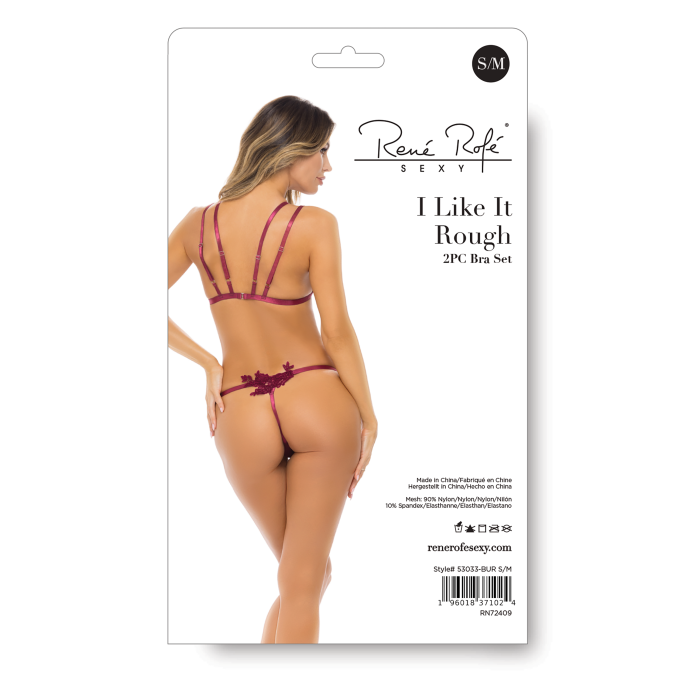 Комплект білизни I LIKE IT ROUGH 2PC BRA SET BURGUNDY, S/M