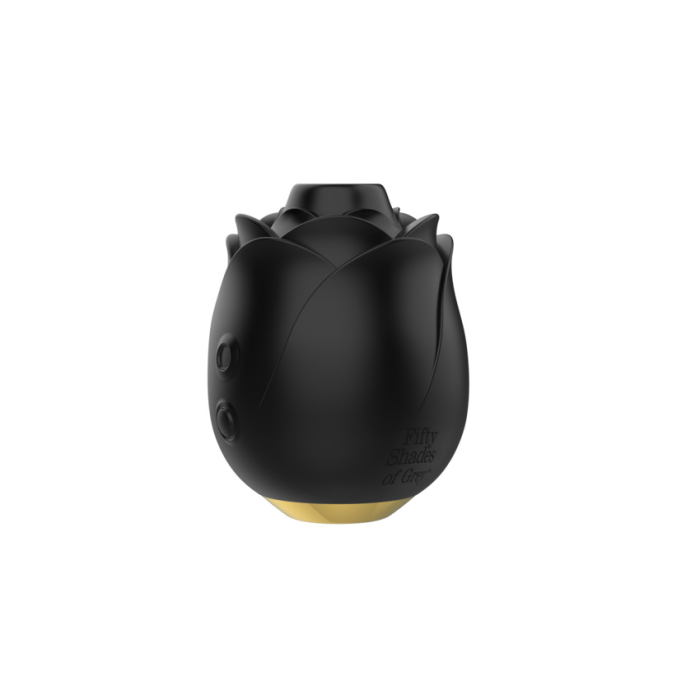 Кліторальний стимулятор у формі троянди Fifty Shades of Grey Rose Clitoral Suction чорного кольору
