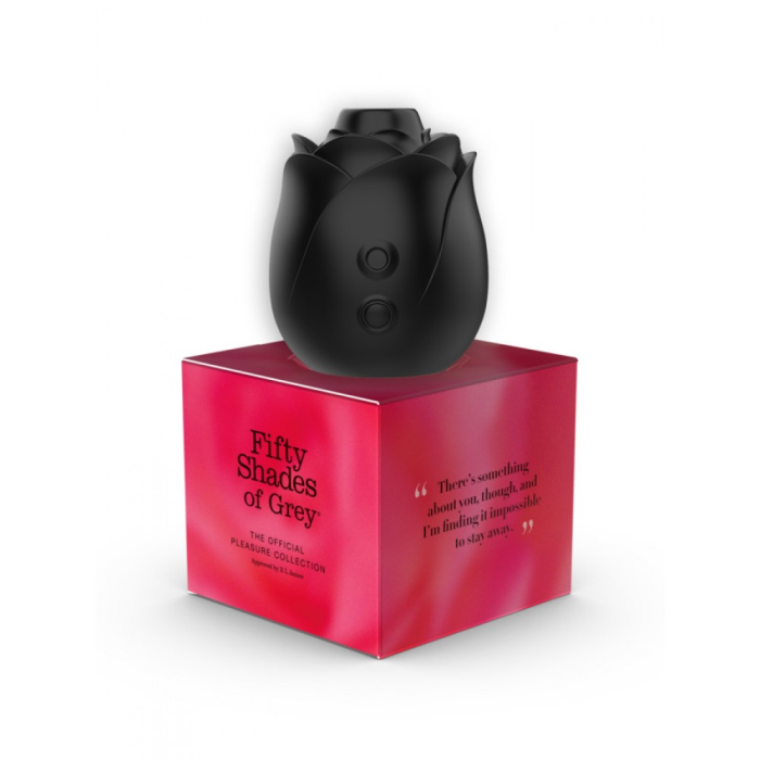 Кліторальний стимулятор у формі троянди Fifty Shades of Grey Rose Clitoral Suction чорного кольору
