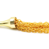 Флогер з пензликом на ланцюжку DS Fetish Golden Metal 23 см 