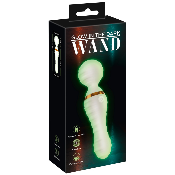 Вібратор мікрофон рельєфний You2Toys GITD Wand Vibrator, світиться у темряві
