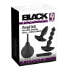 Анальний сет Black Velvet Anal Kit (анальна пробка, анальні намиста, віброкуля, анальний душ), чорний