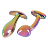 Набір металевих райдужних анальних пробок Anos Metal Butt Plug Set, 2 шт.